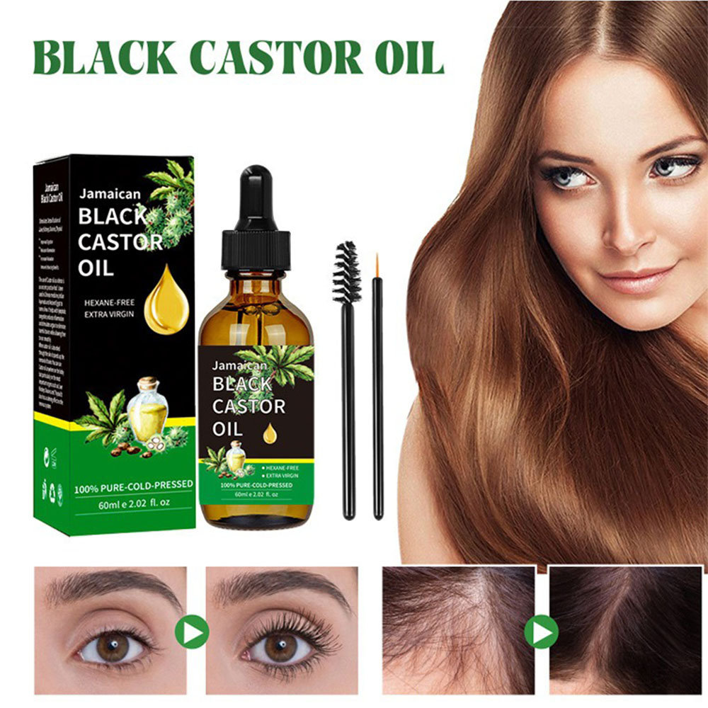 Castor Oil Cold Press - Czarny olej rycynowy Zdrowy organiczny olejek