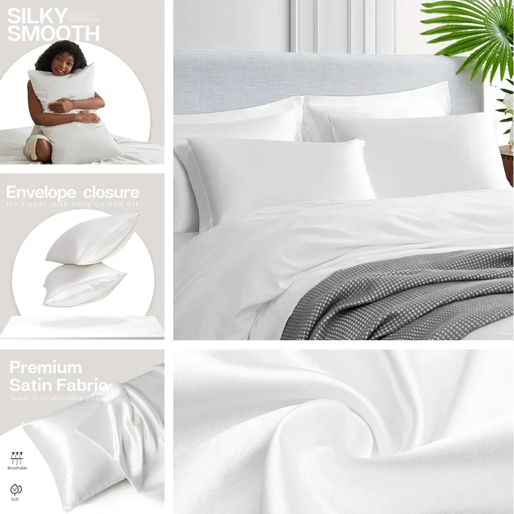 2-pakowa satynowa poszewka na  – Satin Pillowcase Silk recenzja i cena